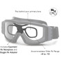 ESS FirePro Structural FS Goggles, protective eyewear with eye shield, Rx nosepiece, and adjustable strap.