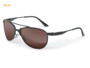 ESS inVINCEible Aviator Sunglasses ESS-EE4062, black frame with brown tinted lenses.