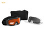 ESS Profile NVG Goggles Laser 3LS LPL-5+ with orange tinted lens, black strap, and protective case, designed for night vision and laser protection.