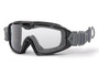 ESS Influx PIVOT Black Goggles with Clear and Smoke Gray Lenses, adjustable strap, and ventilated frame for eye protection and durability.