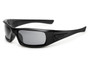 ESS 5B Sunglasses, black sporty sunglasses with wrap-around design and mirrored lenses.