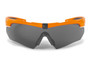 ESS Crossbow Sunglasses, ESS-EE9007, sports sunglasses with orange frame and dark mirrored lenses.