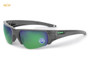 ESS Crowbar Tactical Sunglasses ESS-EE9019, black frame with green-tinted polarized lenses for high-performance sun protection.