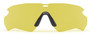 ESS Crossblade Eyeshield 3LS Kit, yellow sports eyewear with black nose piece, model ESS-EE9032-07, for tactical and outdoor activities.