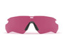 ESS CrossBlade Eyeshield Standard LPL-5 3LS Kit, pink sports eyewear with a sleek wrap-around design and black nosepiece.