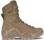 LOWA Z-8s Mk2 GTX Pro Coyote Tactical Boot 3117120731, desert tan tactical boot with rugged sole, waterproof GORE-TEX membrane, and supportive high ankle design for military and outdoor use.