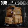 Bolo Defense V1 Plate Carrier BD-CARRIER, tactical plate carrier in tan color with American flag patch, adjustable straps, and multiple MOLLE pouches for armor and gear storage.