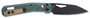 Gerber Vista Clip Folding Knife, tactical green handle with clip and black blade for outdoor and everyday use