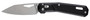 Gerber Vista Clip Folding Knife, a black handle with textured grip and a partially serrated stainless steel blade.