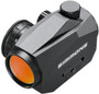 Simmons 1x20 Pro Target Tube Red Dot Sight, a compact black scope with orange lens and adjustment knobs for accurate aiming.