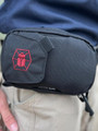 Kitanica Flip Admin Pouch 112-KN, black compact utility pouch with embroidered logo, front view.