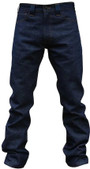 Kitanica American Jeans 301-KN, dark blue denim jeans with a button and zipper fly, belt loops, and classic five-pocket styling.