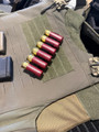 LAPG Shotgun Shell Holder - 3 Pack TDP-SSH, red shotgun shells stored in a tactical vest.