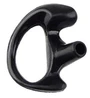 Earphone Connection Ghost Series Black Soft Rubber Earmolds for Acoustic Tubes GHOST-BK, a black soft rubber earbud connector for acoustic tubes.