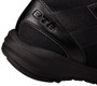 OTB Boots Fusion 8 Black Tactical Boot, close-up view showing durable black leather and synthetic materials with embossed OTB logo.
