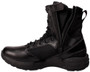 OTB Boots Fusion 8 Black Tactical Boot, stylish and sturdy black tactical boot with lace-up front, side zipper, and high ankle support for military or tactical use.