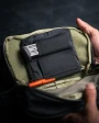 Eberlestock Fade Tactical Admin Pouch FA4MB, inside view showing organization compartment, compact design with multiple organization slots.
