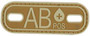 5ive Star Gear Blood Type Morale Patch AB+ Coyote/Tan
