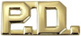 Heros Pride Pairs PD 1/2 Letters PD-LETTERS - Gold - LA Police Gear