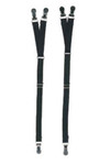 Hero's Pride Black Shirt Holders Y Style Profile view of full straps