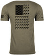 LA Police Gear Men's Grenade Flag T-Shirt - Green - Back