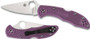 Spyderco Delica 4 Lightweight Plain Edge Flat Ground Folding Knife D4LWFG