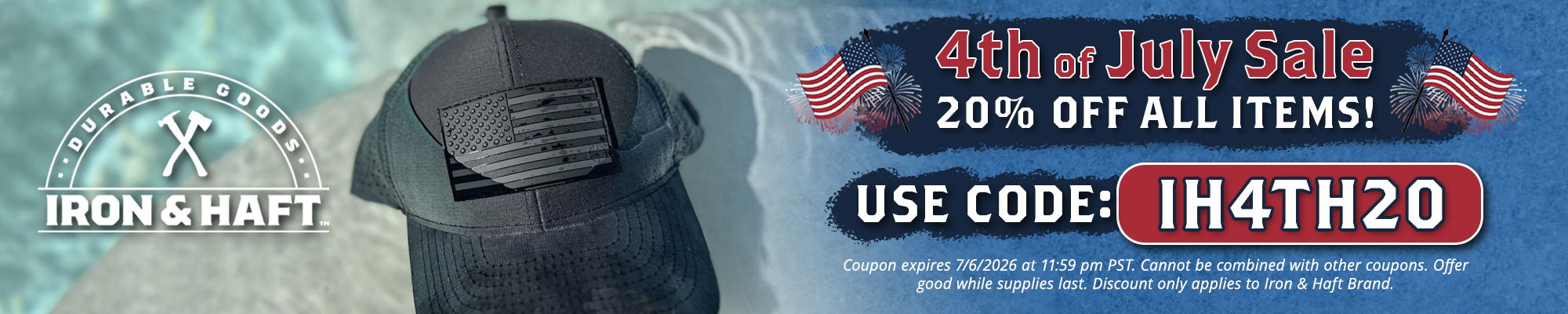 Iron & Haft 4th Of July Sale - 20% Off With Coupon Code: IH4TH20