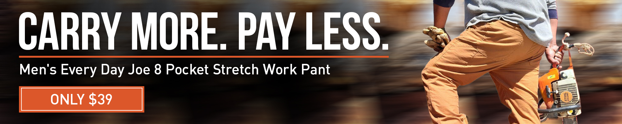 Iron & Haft Men's Every Day Joe Stretch Work Pants - Click Here