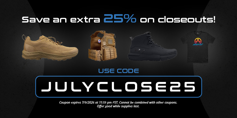 25% Off Closeouts - Use Coupon Code: JULYCLOSE25