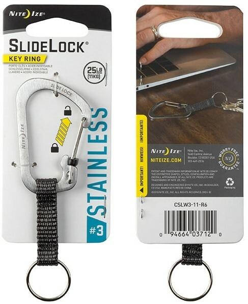 NiteIze SlideLock Stainless Steel Key Ring
