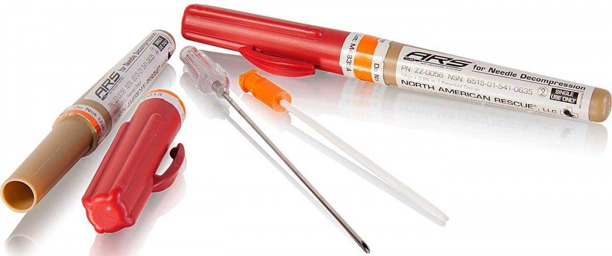 3本　ニードル減圧用 ARS FOR NEEDLE DECOMPRESSION ARS for Needle Decompression (14 gauge x 3.25 in.) | North