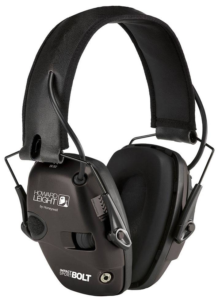 Howard Leight Impact Sport Bolt Black Electronic Earmuff