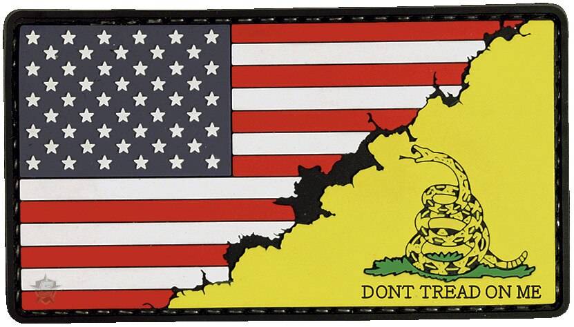 Don't Tread On Me American Flag Patch, US Flag Patches