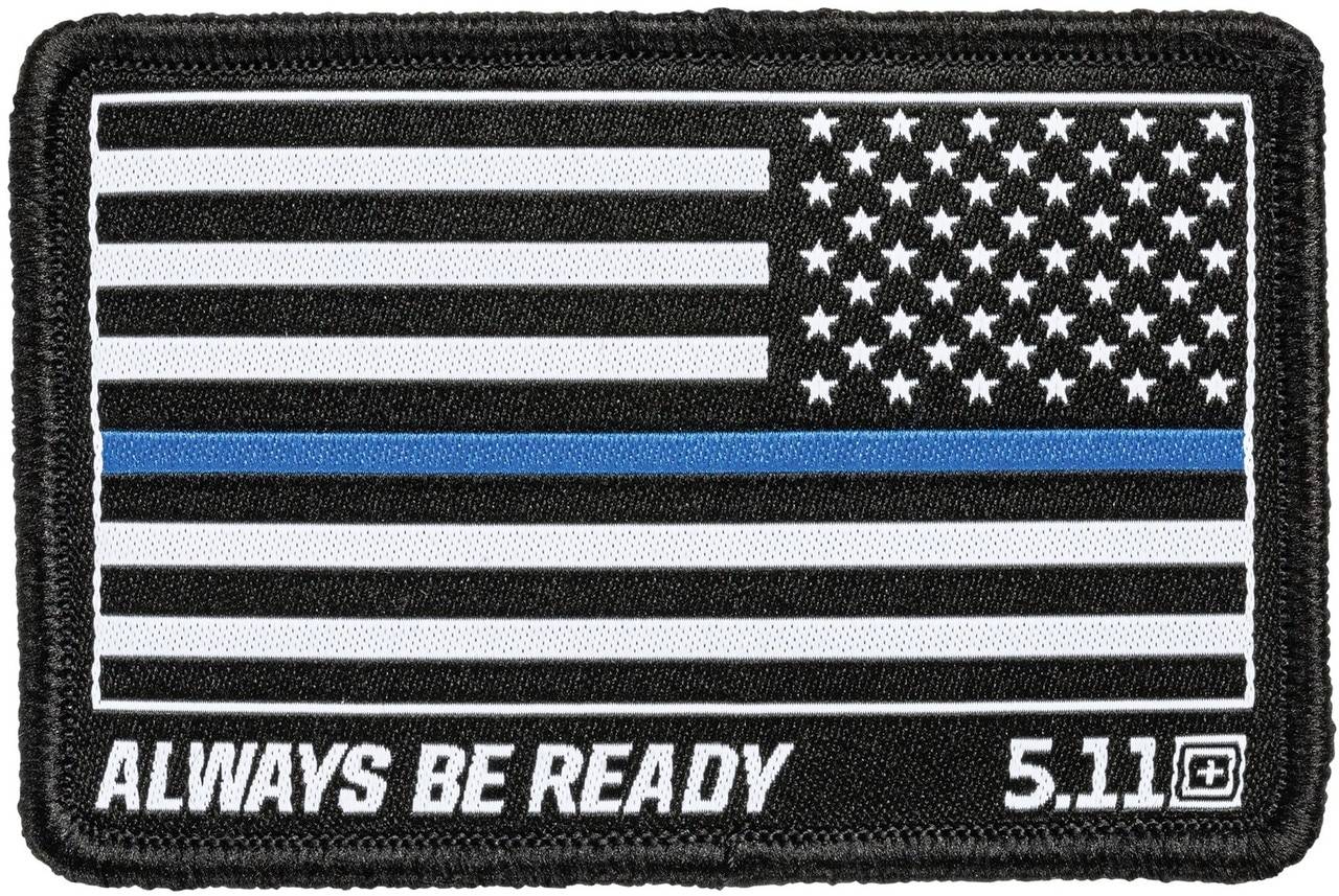 5.11 Tactical Woven Thin Blue Line Reversed Flag Patch 81299