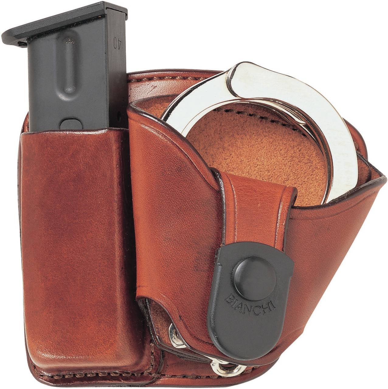 BIANCHI レザー マガジンポーチ ホルスター セット Bianchi 45 Pistol Magazine/Handcuff Combo Paddle Pouch