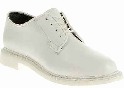 Bates Footwear Women's Lites White Leather Oxford Navy Dress Uniform