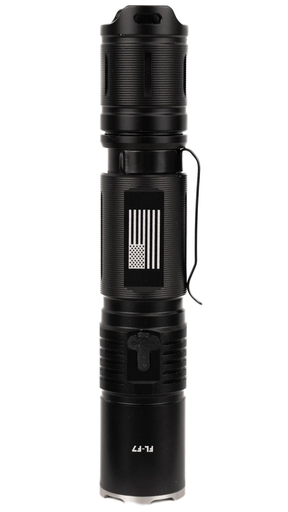 LA Police Gear F7 1,500 Lumen Flashlight W/ Recharge USB-C Port