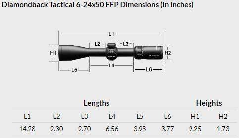 Vortex Diamondback Tactical FFP 6-24x50 MRAD Riflescope