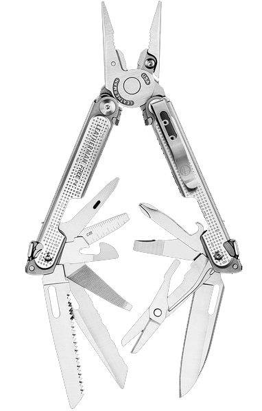 Leatherman Free P4 Stainless Steel Multi-Tool with Bottle