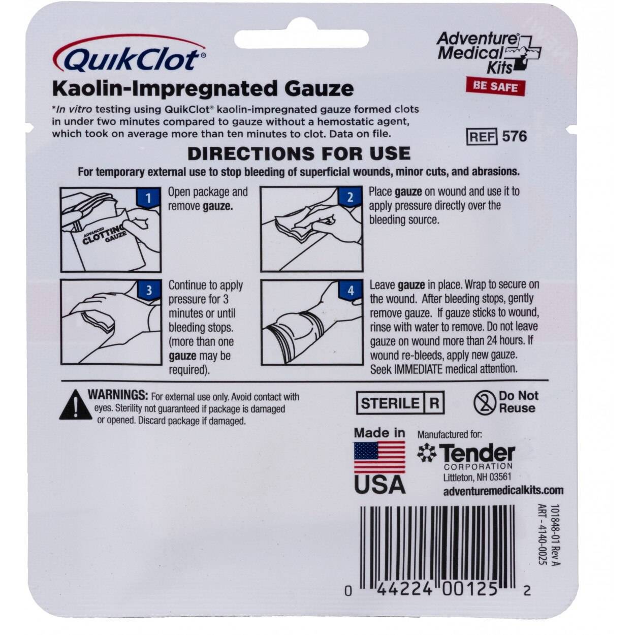 Adventure Medical Kits QuikClot Hemostatic Gauze 3