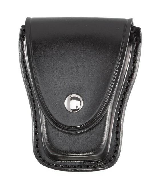 Aker Leather 508 Handcuff Case - Genuine Leather, Fits Standard Chain Or Hinged Handcuffs, Black Basketweave - View #8
