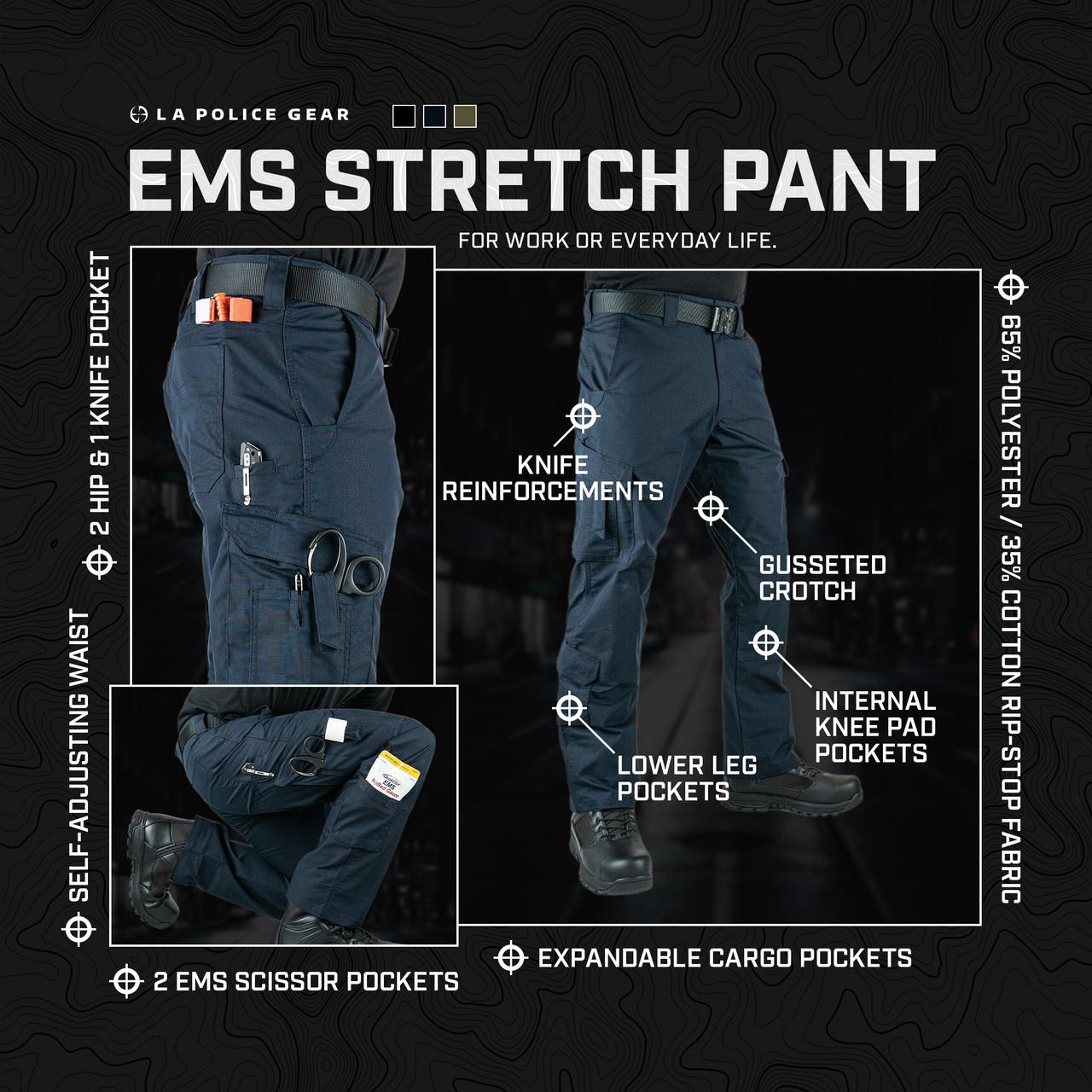 la police gear mens stretch ems pants ems pant 76432.1702466412