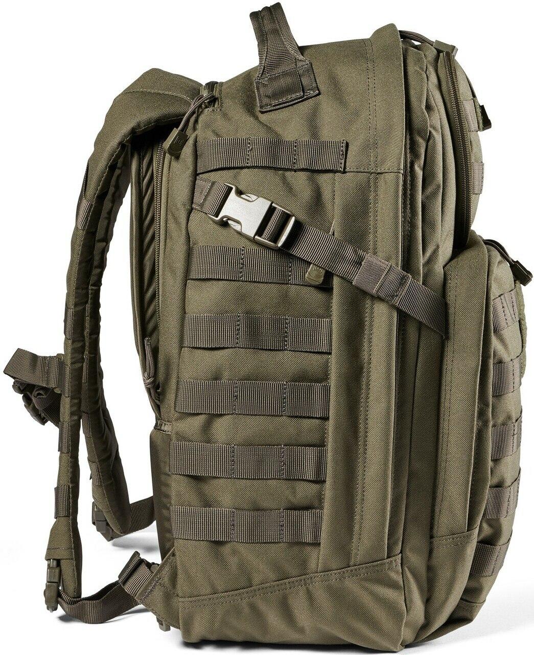  5.11 Tactical Backpack, Rush 24 2.0, Military Molle Pack, CCW  and Laptop Compartment, 37 Liter, Medium, Style 56563, Black : Sports &  Outdoors