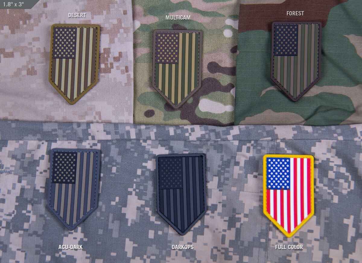 Mil-Spec Monkey US Flag Vertical PVC Patch