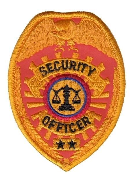 SECURITY OFFICER Badge Patch, Gold/Black, 3 Circle - Hero's Pride