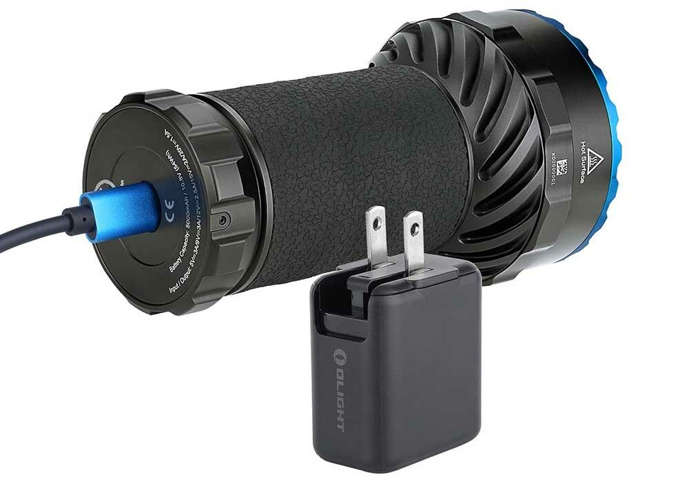 olight 14000 lumen flashlight Marauder Mini 2 Powered by a built Olight Marauder 2 14000 Lumen