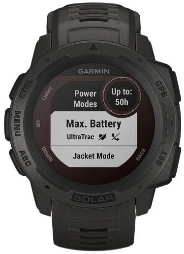 GARMIN - ガーミン  Instinct Graphite Garmin Instinct Crossover Solar Smartwatch GPS Solar