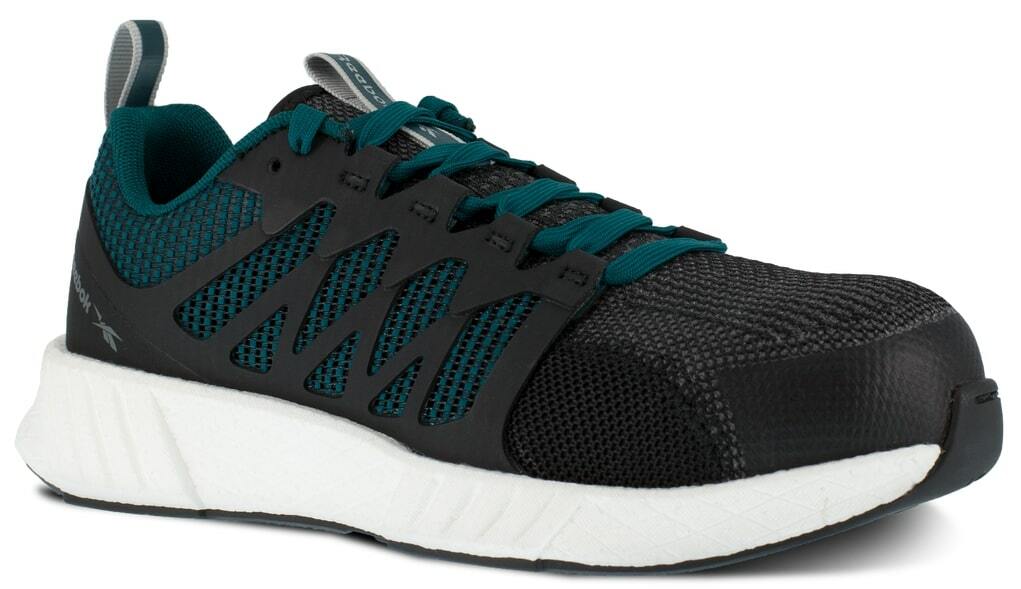 Reebok Women's Teal and Black Fusion Fleaxweave Athletic Work Shoe