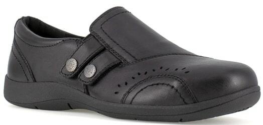 RockPort Women's Slip-On Black Safety Toe Daisey Work Shoe RK761