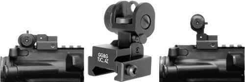GG&G A2 Flip Up Rear Sight with Locking Detent (BUIS) 1005-GG